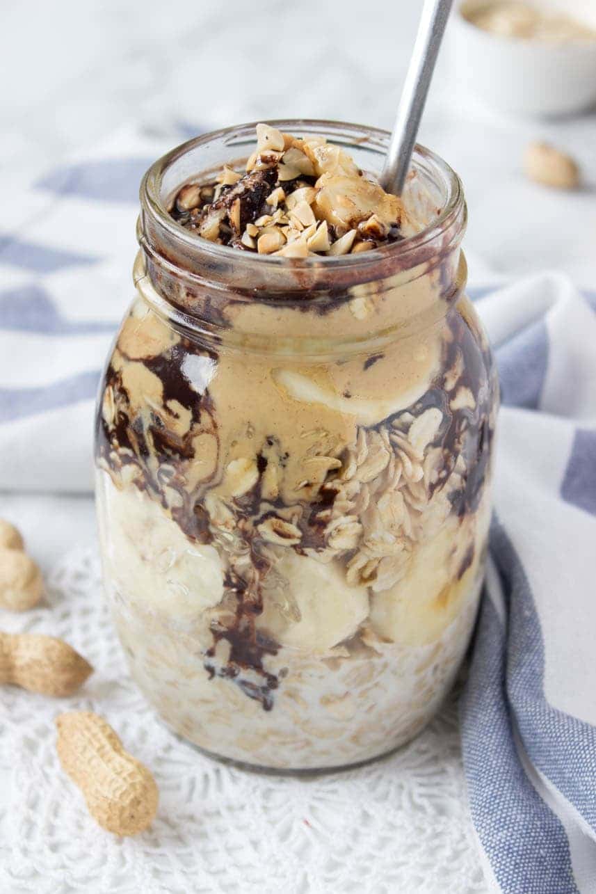 Peanut Butter Maca Overnight Oats