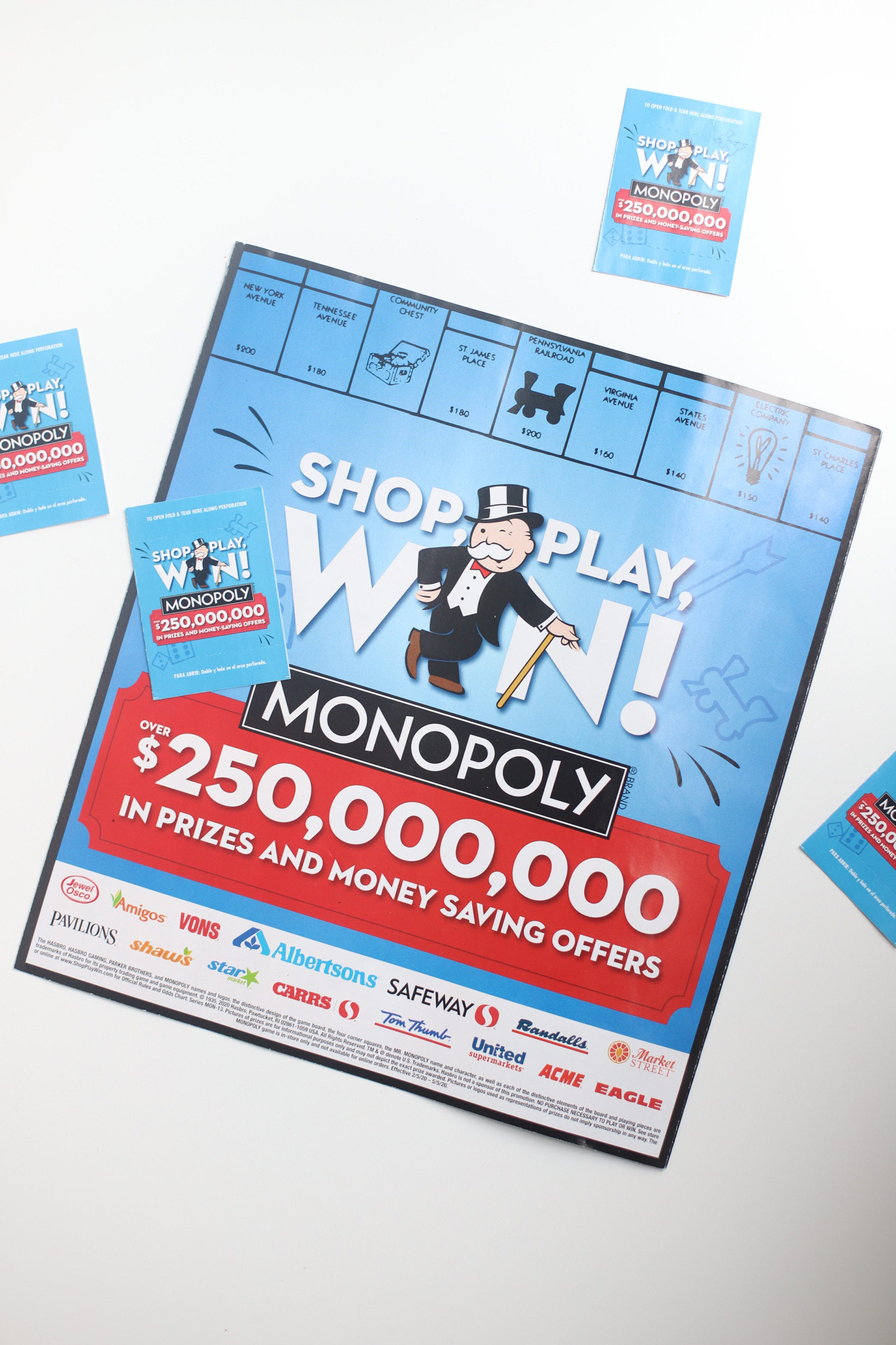 How to play SHOP, PLAY, WIN! MONOPOLY with Albertsons Stores. | glitterinc.com | @glitterinc