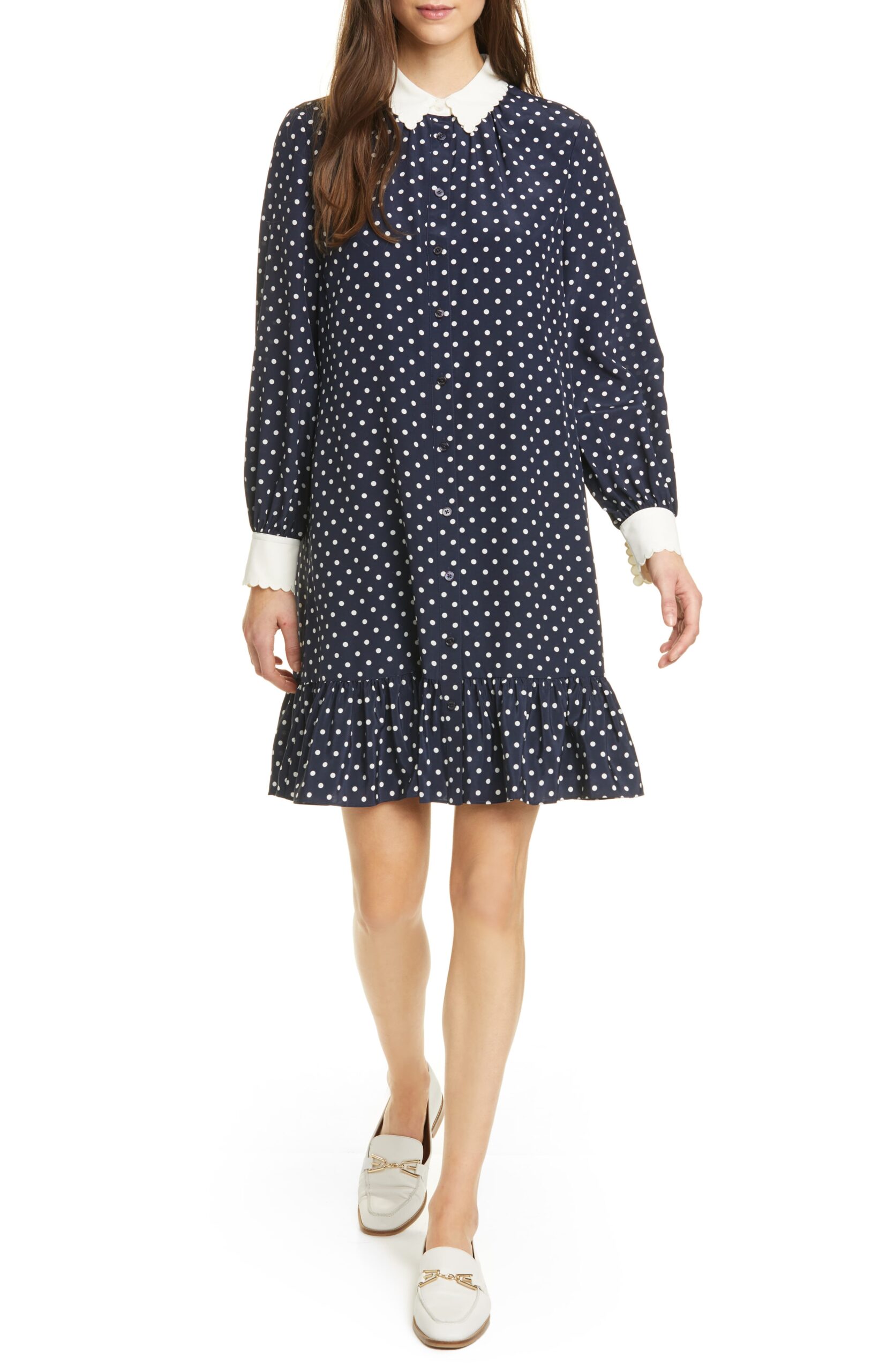 Tory Burch Cora Long Sleeve Shirtdress