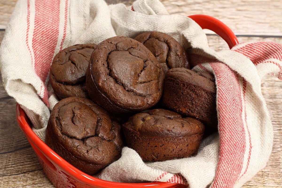 Chocolate Peanut Butter Banana Muffins