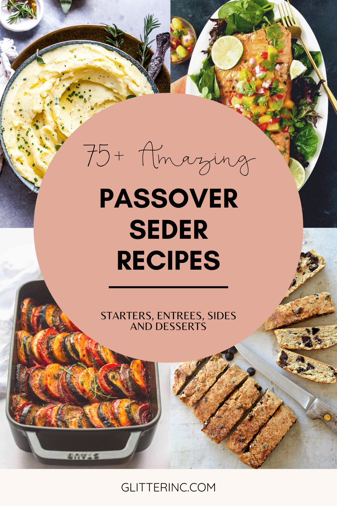 More than 100+ amazing recipes for the Jewish holiday of Passover, including a bunch of go-to, favorite Pesach recipes to make for Seder dinner, including appetizers, side dishes, and desserts, with plenty that work as great leftovers for the holiday week to follow. | glitterinc.com | @glitterinc