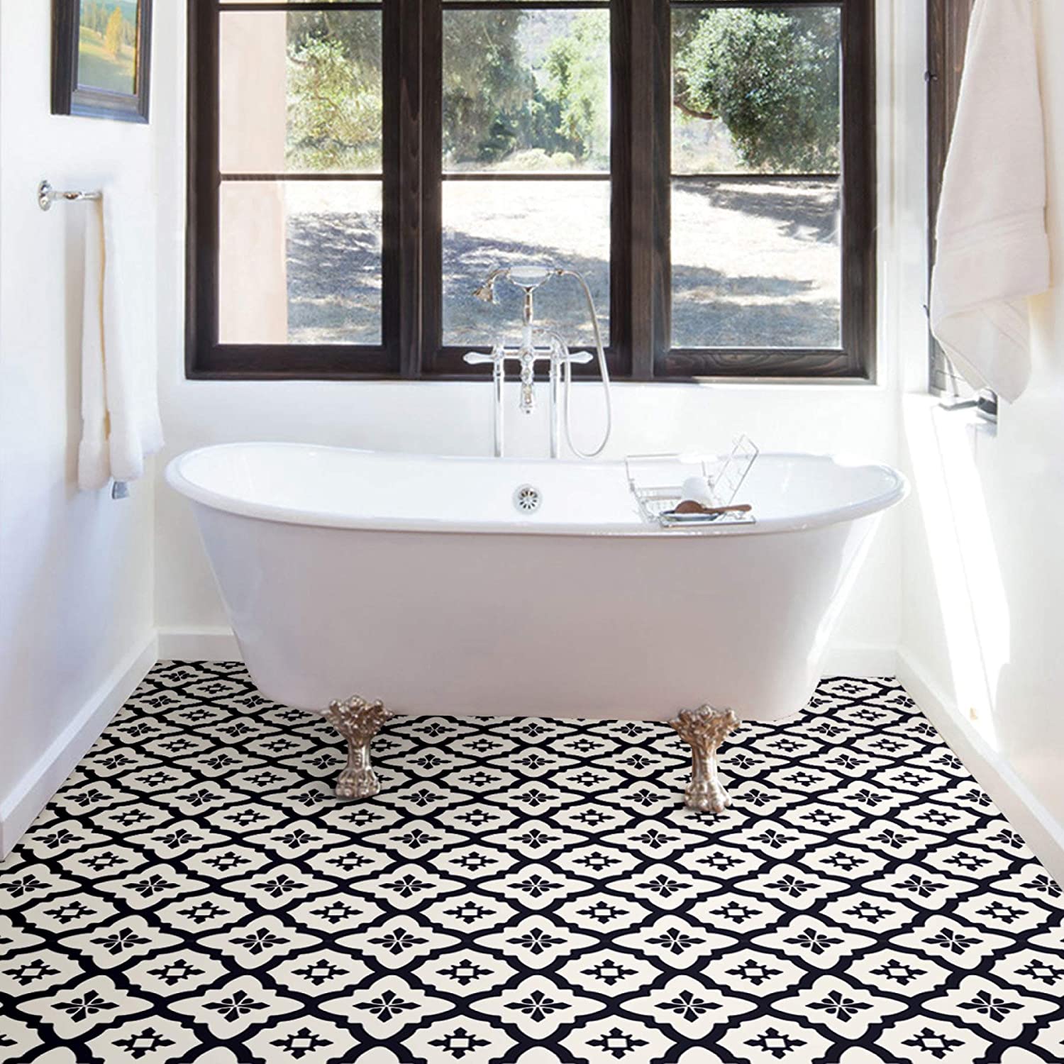 WEEKLY FINDS, Including this FloorPops Comet Peel & Stick Tiles Floor Decals in Black