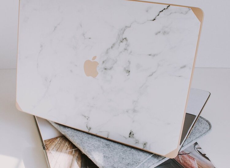Gold and White Marble Laptop Case.jpg