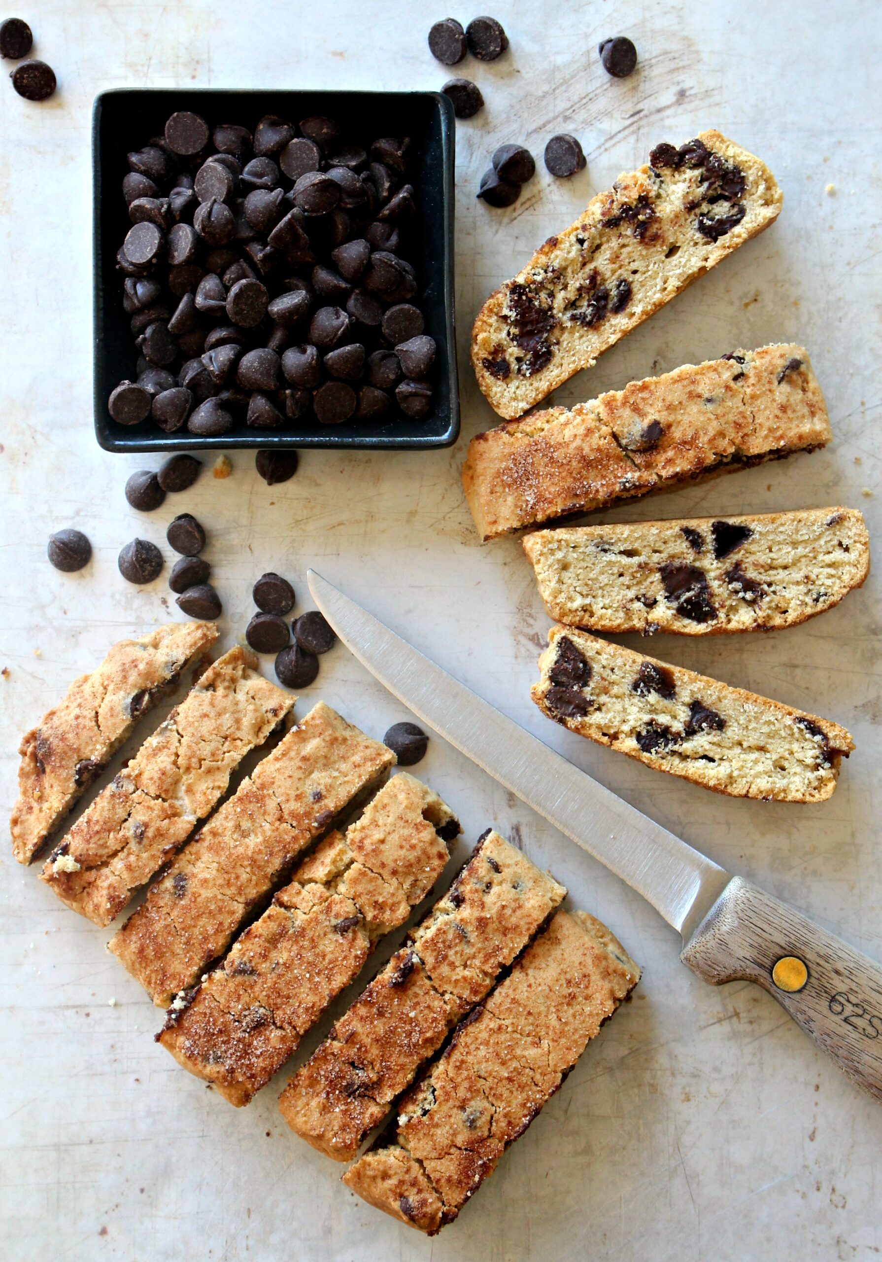 Passover Chocolate Chip Mandel Bread