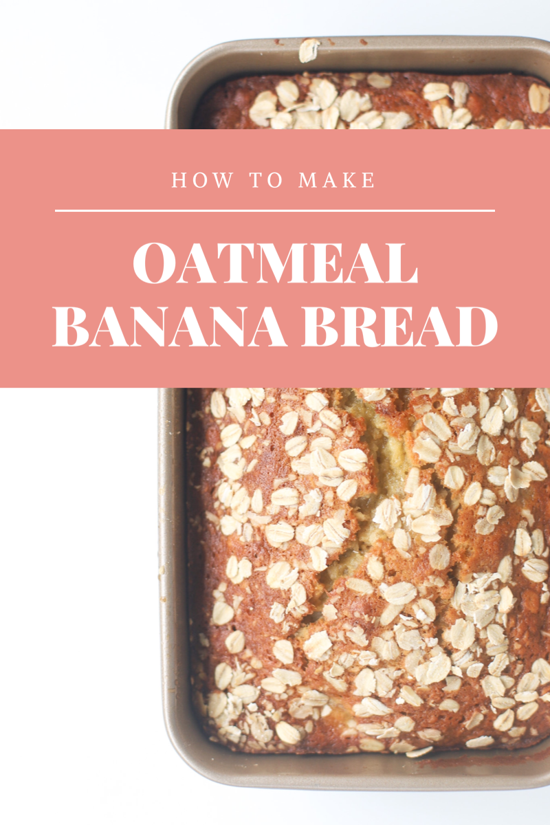 Oatmeal banana bread is the most amazing twist on a more classic banana quick bread. Filled with oats and yogurt, the recipe results in a delicious banana bread that is fluffy, moist, and has the perfect chewy crust. Click through for the recipe. | glitterinc.com | @glitterinc