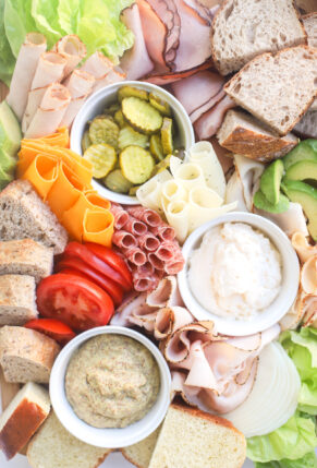 Sandwich Charcuterie Board - Summer Grazing Board - Dinner - Lunch - GLITTERINC.COM - @glitterinclexi