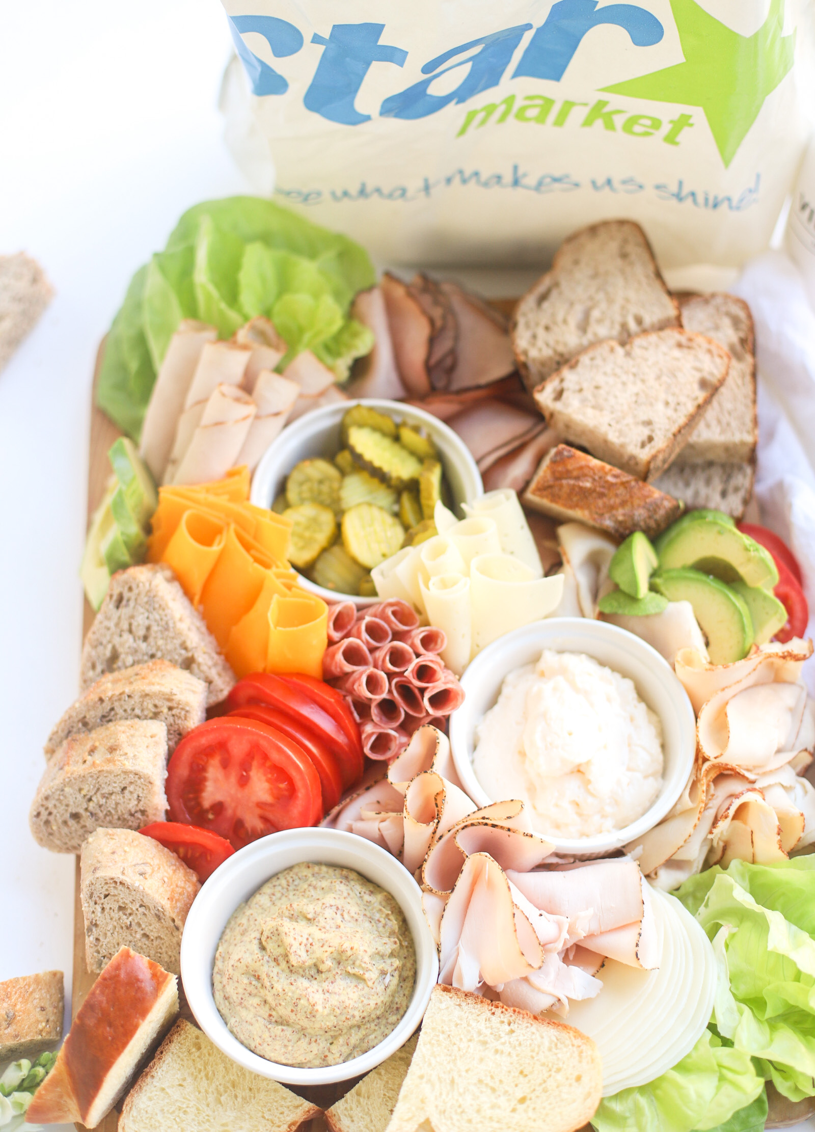Sandwich Charcuterie Board - Summer Grazing Board - Dinner - Lunch - GLITTERINC.COM - @glitterinclexi