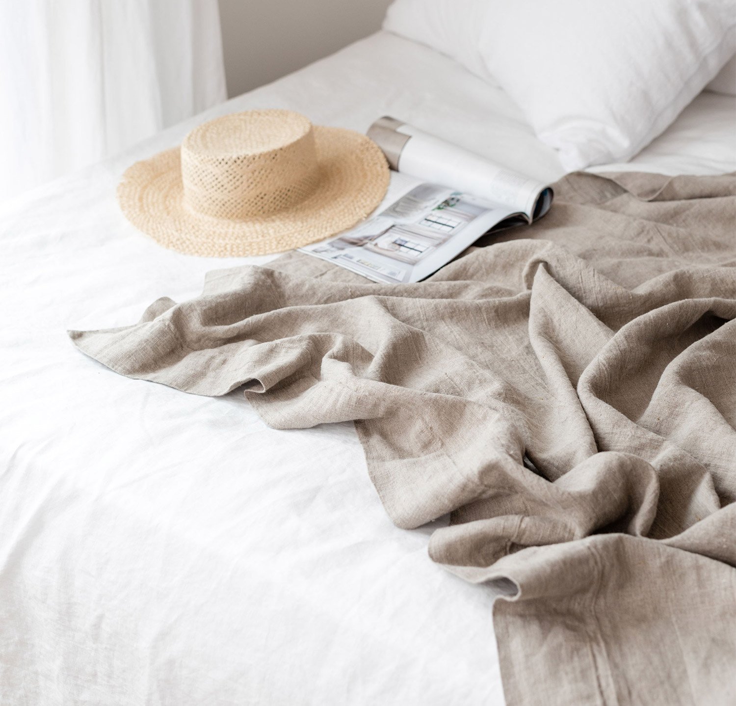 Affordable Home Décor to Freshen Up Your Space for Summer // Cover Image: Rough Linen Orkney Linen Summer Cover