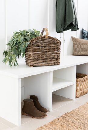 Little Love Notes // Moving Day // MCGEE & CO. RATTAN MAGAZINE BASKET