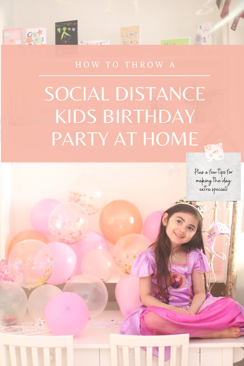 Planning a birthday party for your kids while staying home and social distancing? We threw our 6 year old a social distance Frozen themed birthday party at home and she loved every second of it. Here are a few tips for making your little one’s birthday at home extra special! | @glitterinclexi | GLITTERINC.COM