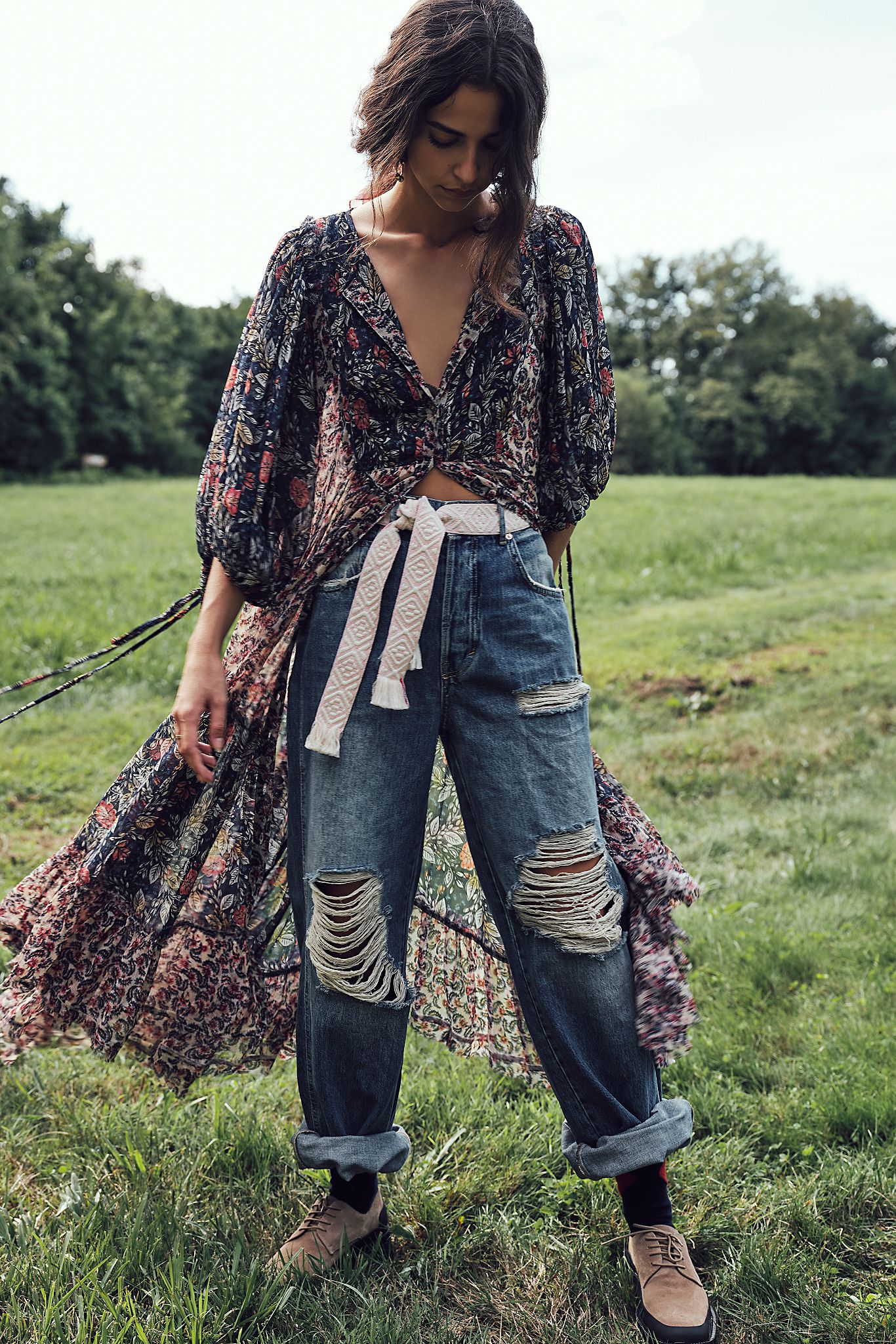 Free People Estelle Chiffon Maxi Dress