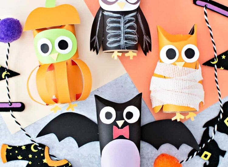 Halloween Paper Tube Owls