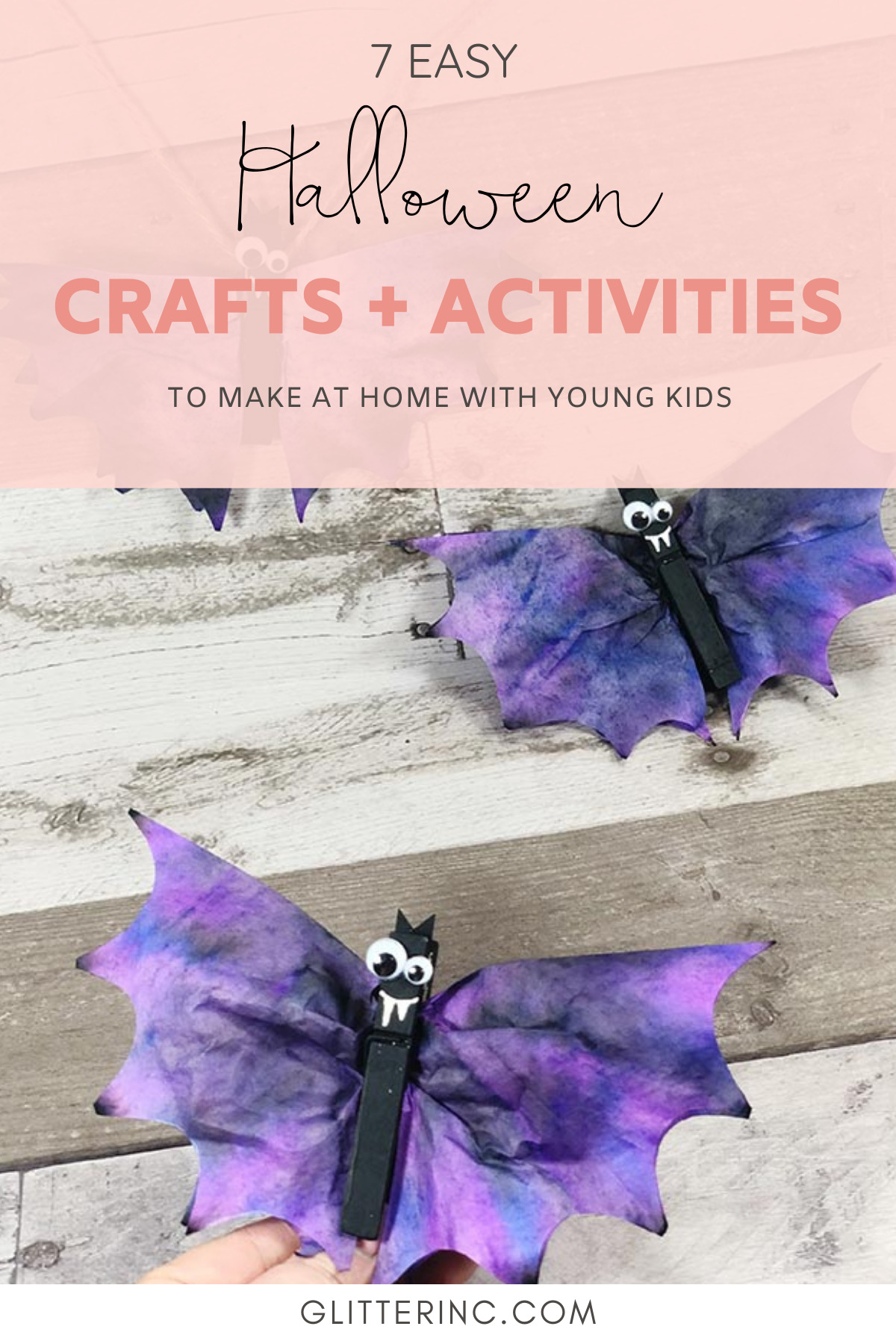 Get crafty this October and create something special with one of these 7 easy Halloween crafts and hands-on activities for toddlers and young kids! | @glitterinclexi | GLITTERINC.COM 