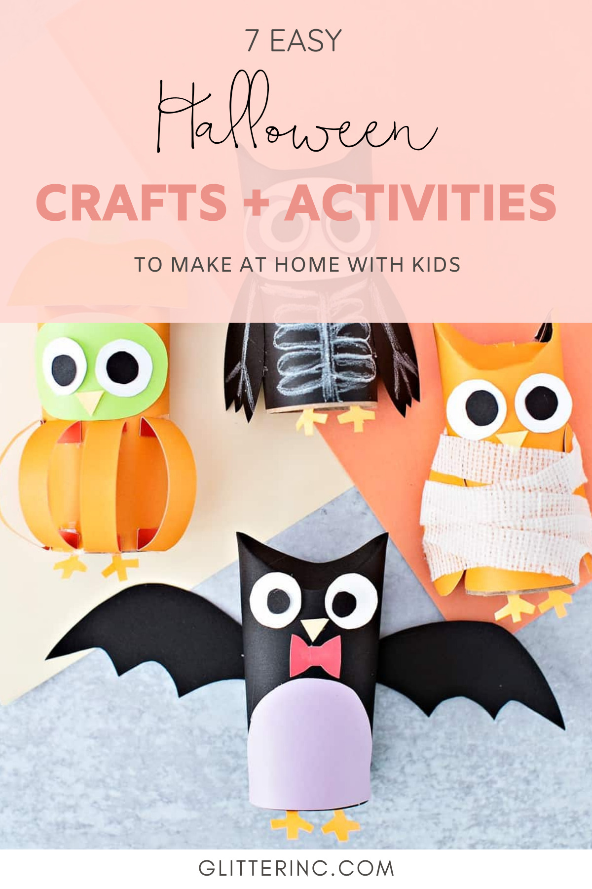 Get crafty this October and create something special with one of these 7 easy Halloween crafts and hands-on activities for toddlers and young kids! | @glitterinclexi | GLITTERINC.COM 