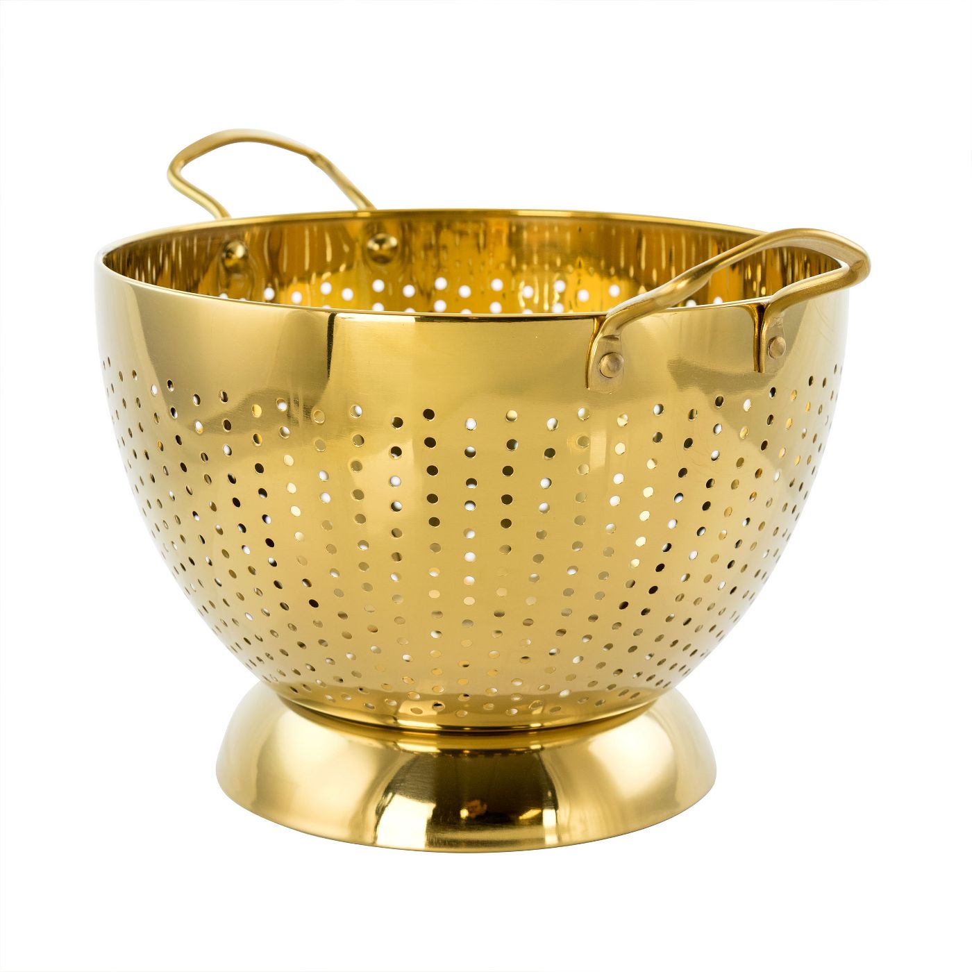 WEEKLY FINDS + Gibson Home Rose Hue 5 Quart Stainless Steel Colander in Gold