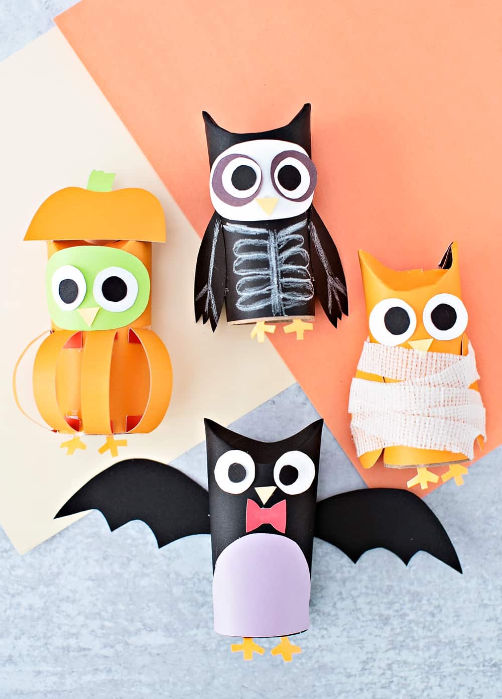 Halloween Paper Tube Owls