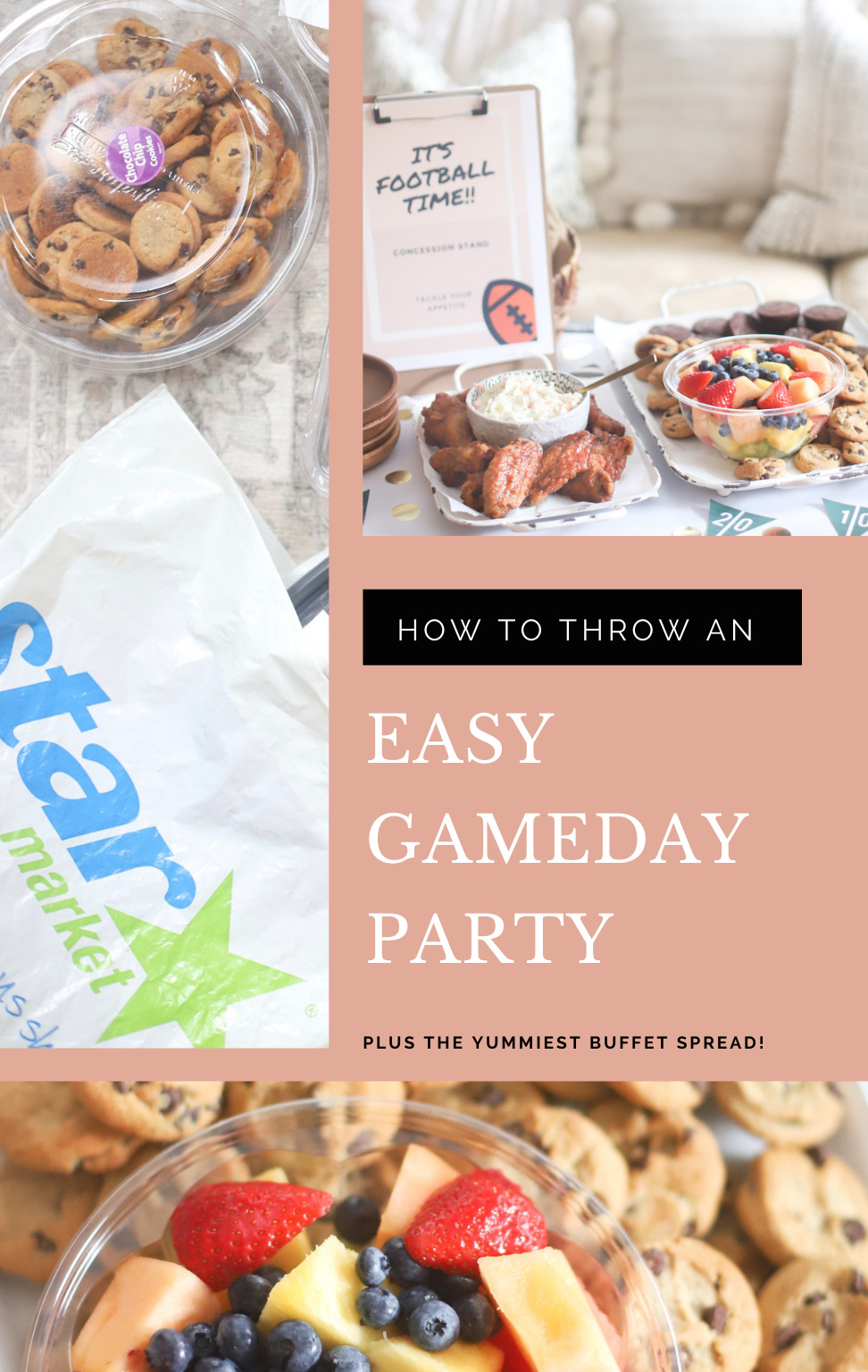 AD: It’s football season! Celebrate by throwing an easy gameday party at home. Gather with family and watch the game with these simple BIG GAME party tips, football party decoration ideas, and the yummiest game day snacks – no cooking required – to keep your crew happy and well fed. #StarMarket