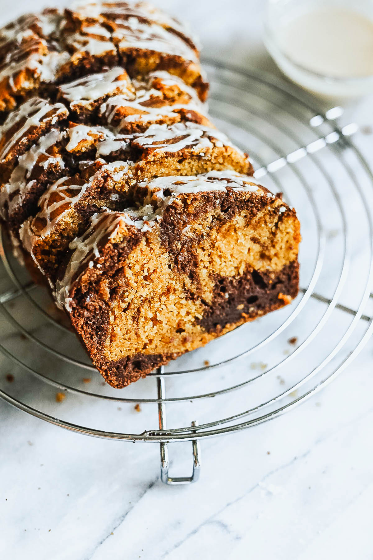 Pumpkin & Chocolate Marble Loaf Cake Quick Bread