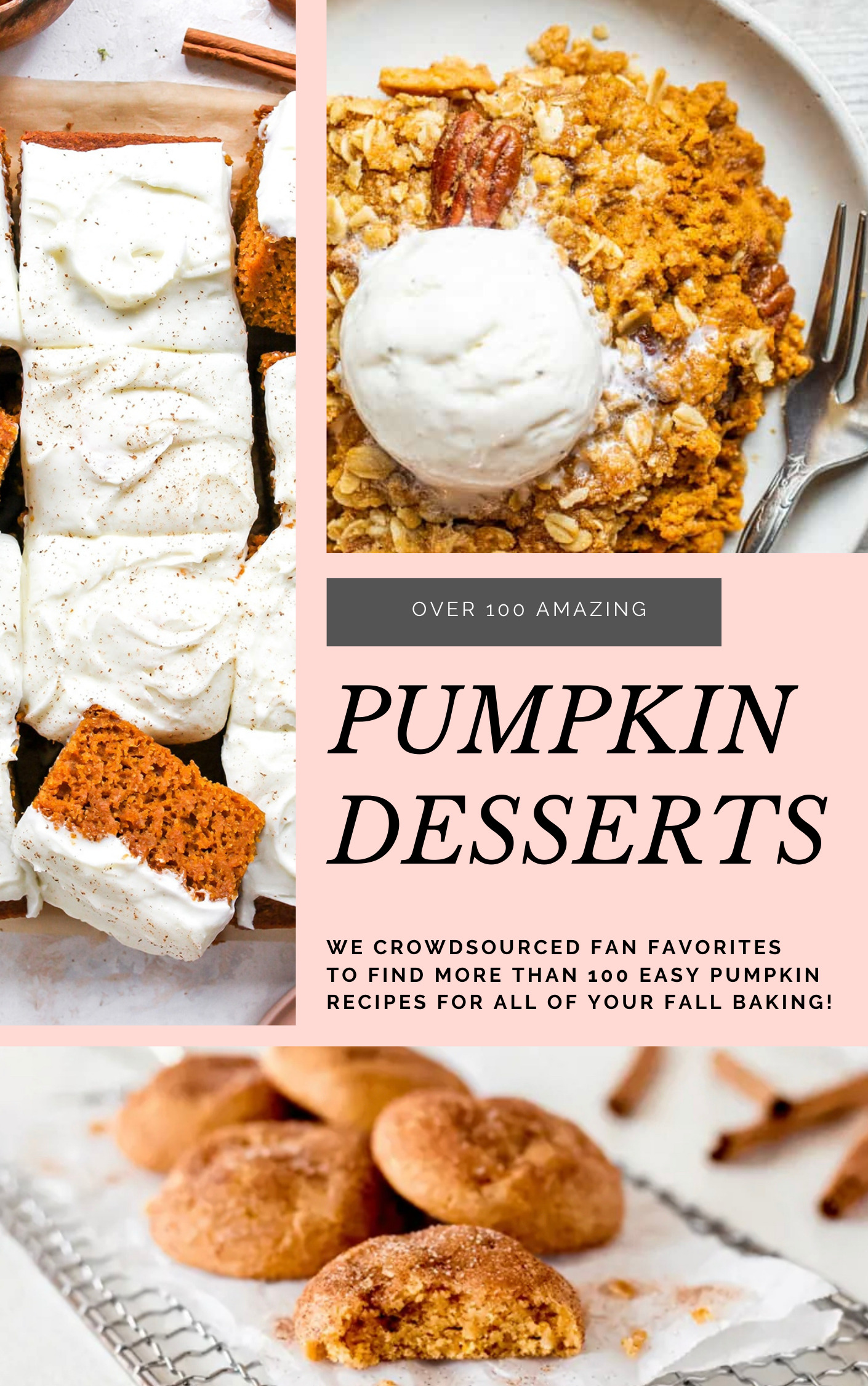 The Very Best of Pumpkin Desserts - More Than 100 Easy Recipes - that everyone loves - for all of your Fall Baking | @glitterinclexi | GLITTERINC.COM