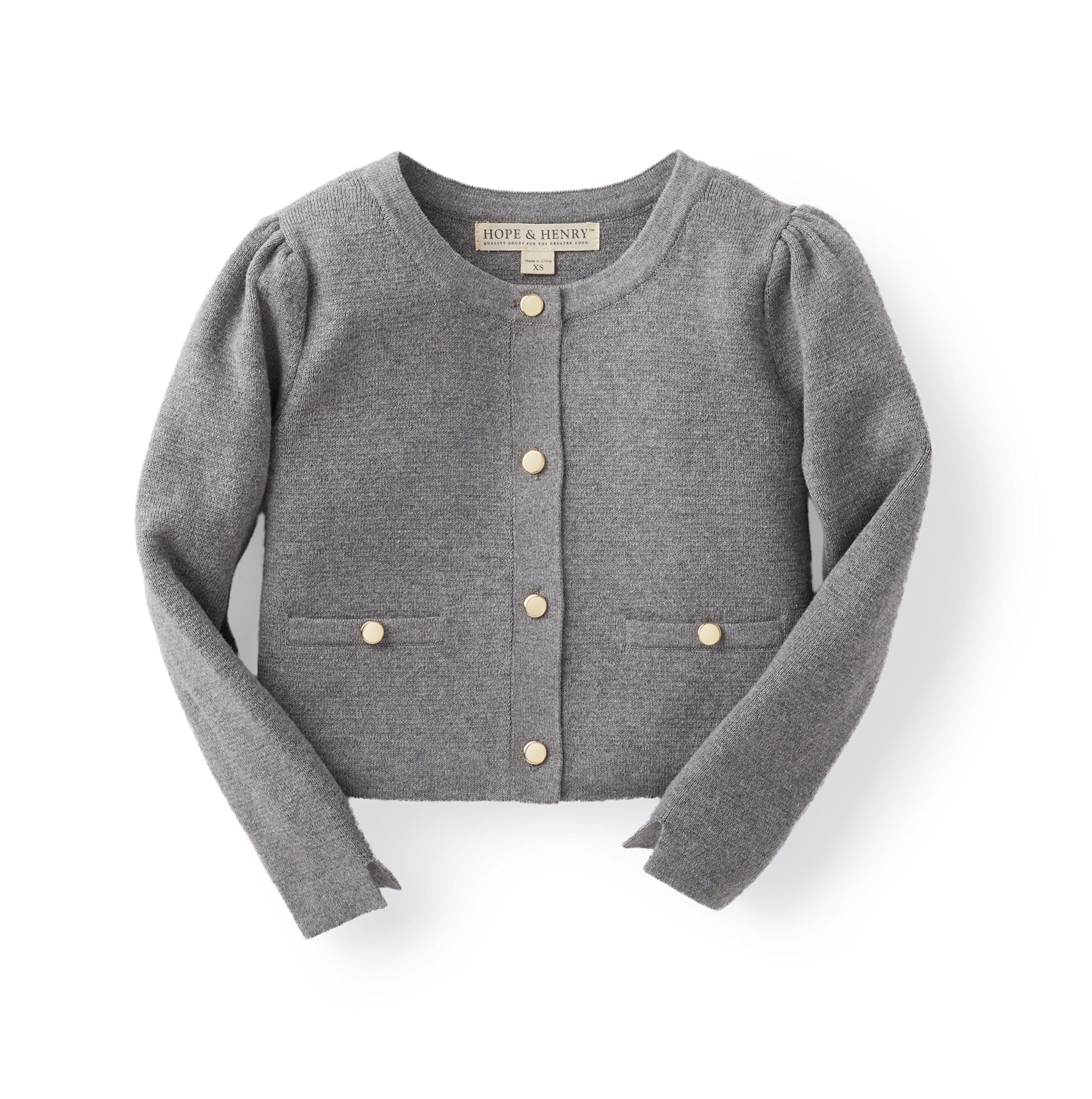 Hope & Henry Girls Milano Stitch Cardigan Sweater