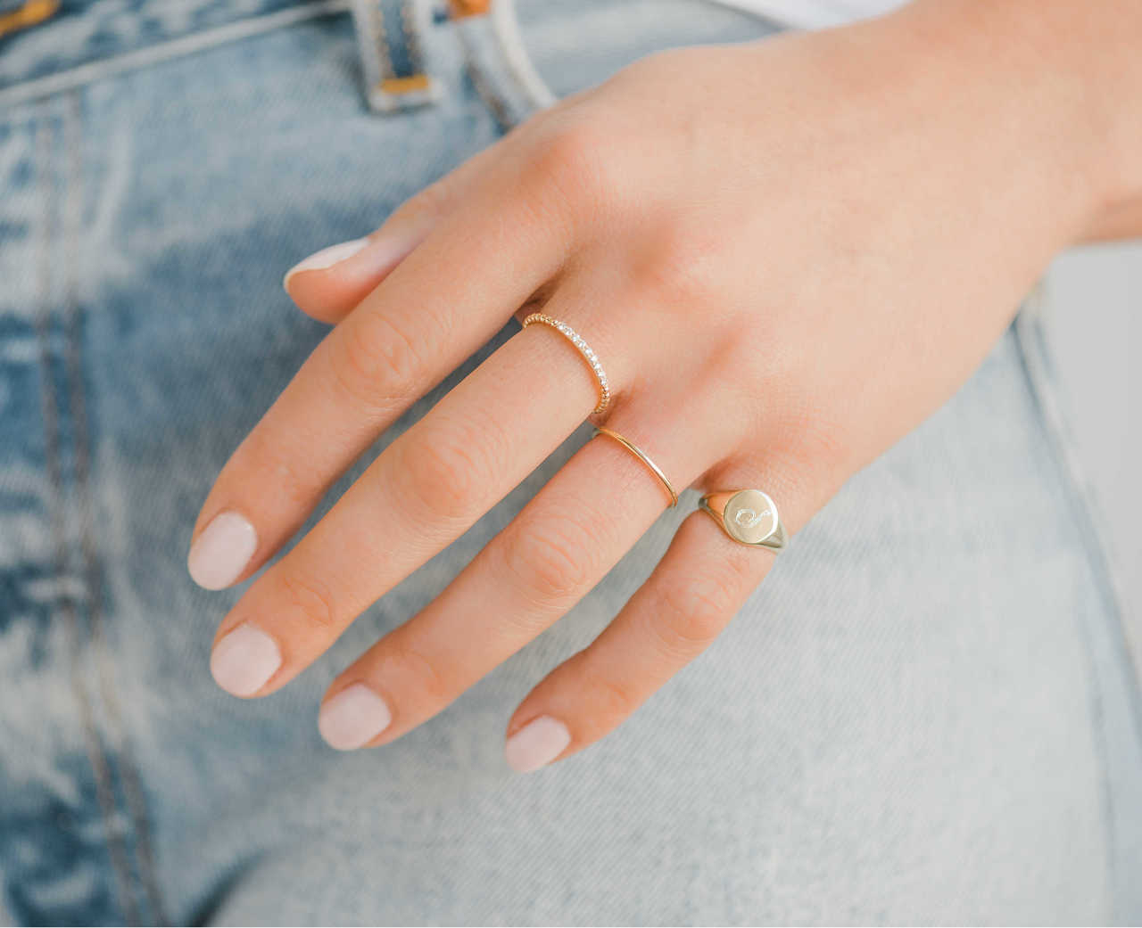 Zoe Lev 14k Gold Small Engravable Signet Ring Weekly Finds + The Prettiest Way to Dress Up Your Holiday Looks for Under $8