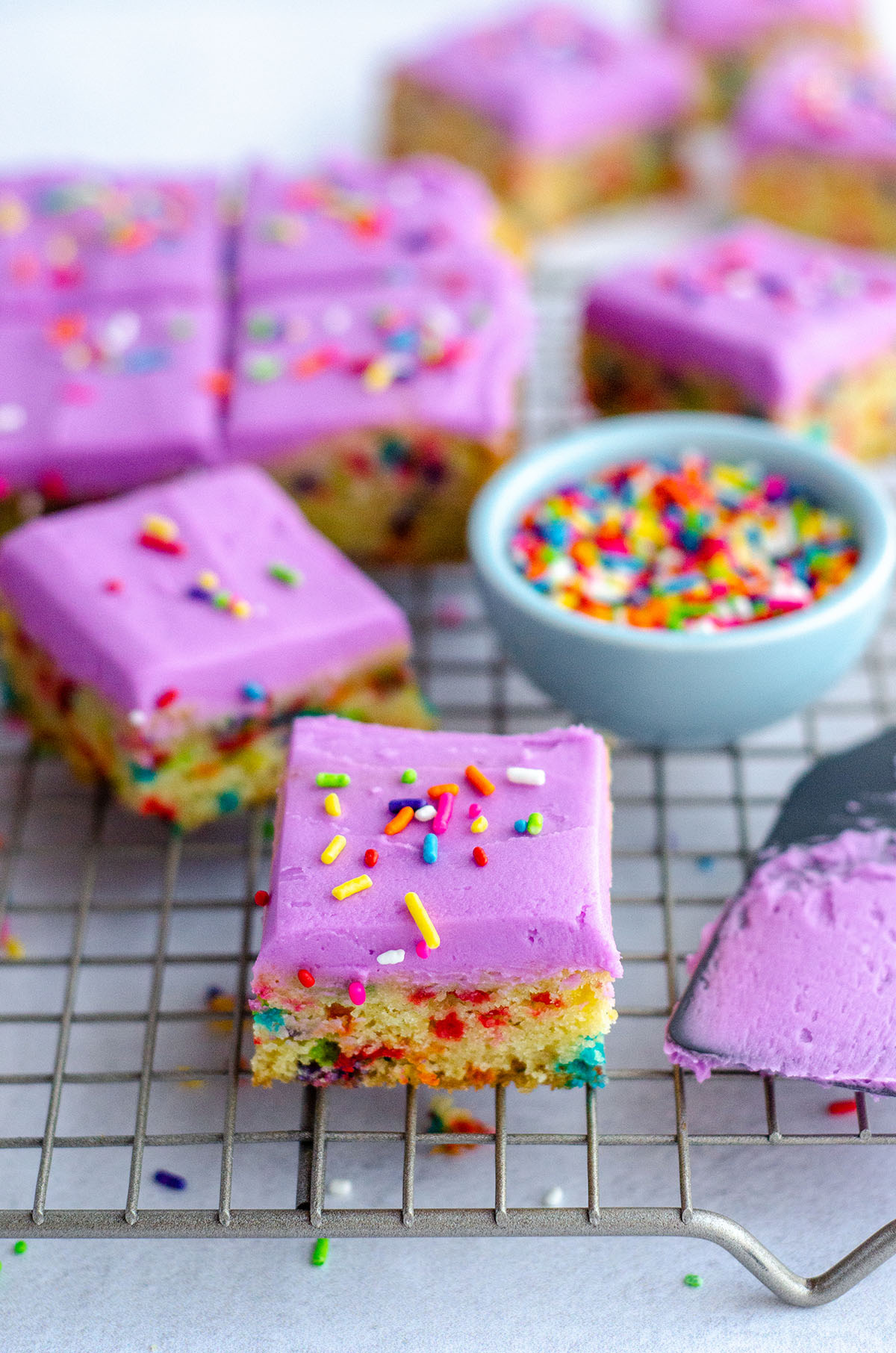 Frosted Funfetti Sugar Cookie Bars