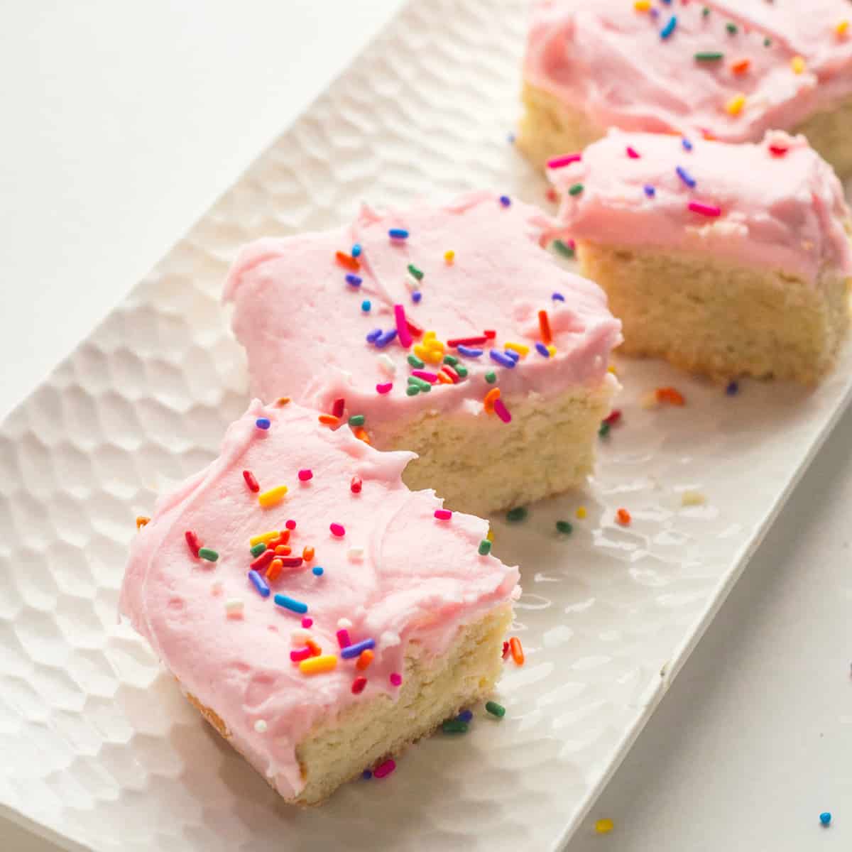 Frosted Shortbread Sugar Cookie Bars