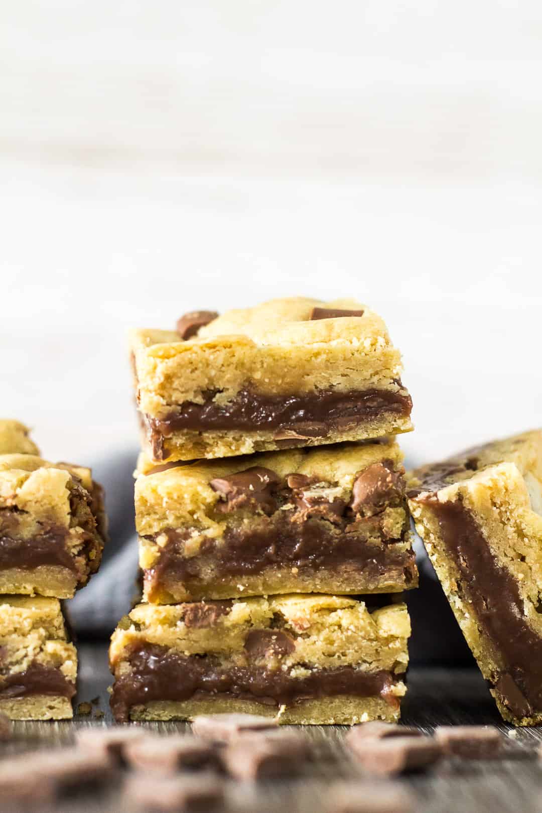 Fudge Stuffed Chocolate Chip Cookie Bars