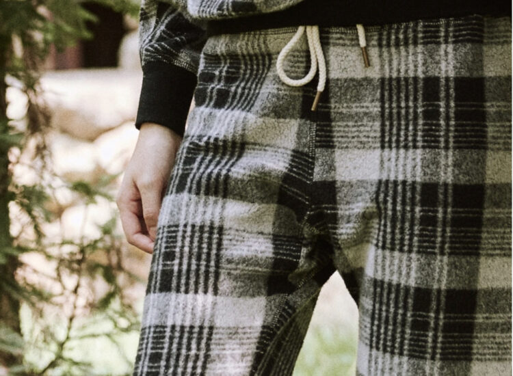 The Great The College Sweatshirt and Sweatpant in Lumber Plaid