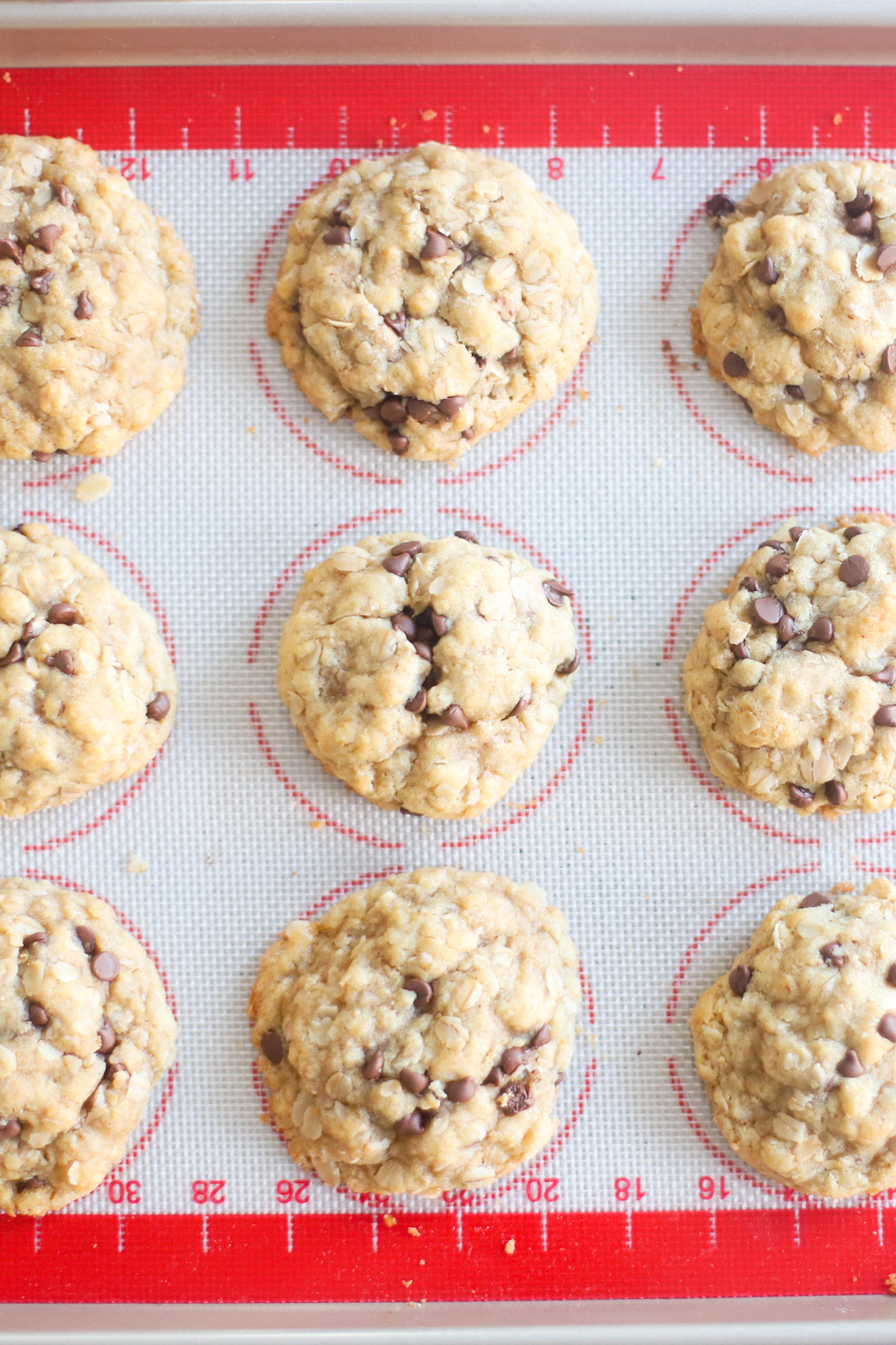 Hands down our very favorite oatmeal chocolate chip cookies, these heavenly oatmeal cookies are moist in the center, crisp and chewy on the outside, and totally delicious. They’re also super easy to make all in one bowl, and can easily be made dairy-free, vegan, or gluten-free!