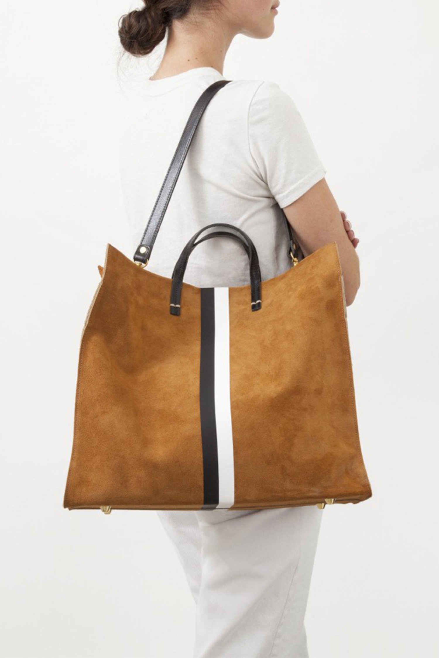 CLARE V: Simple Suede Tote