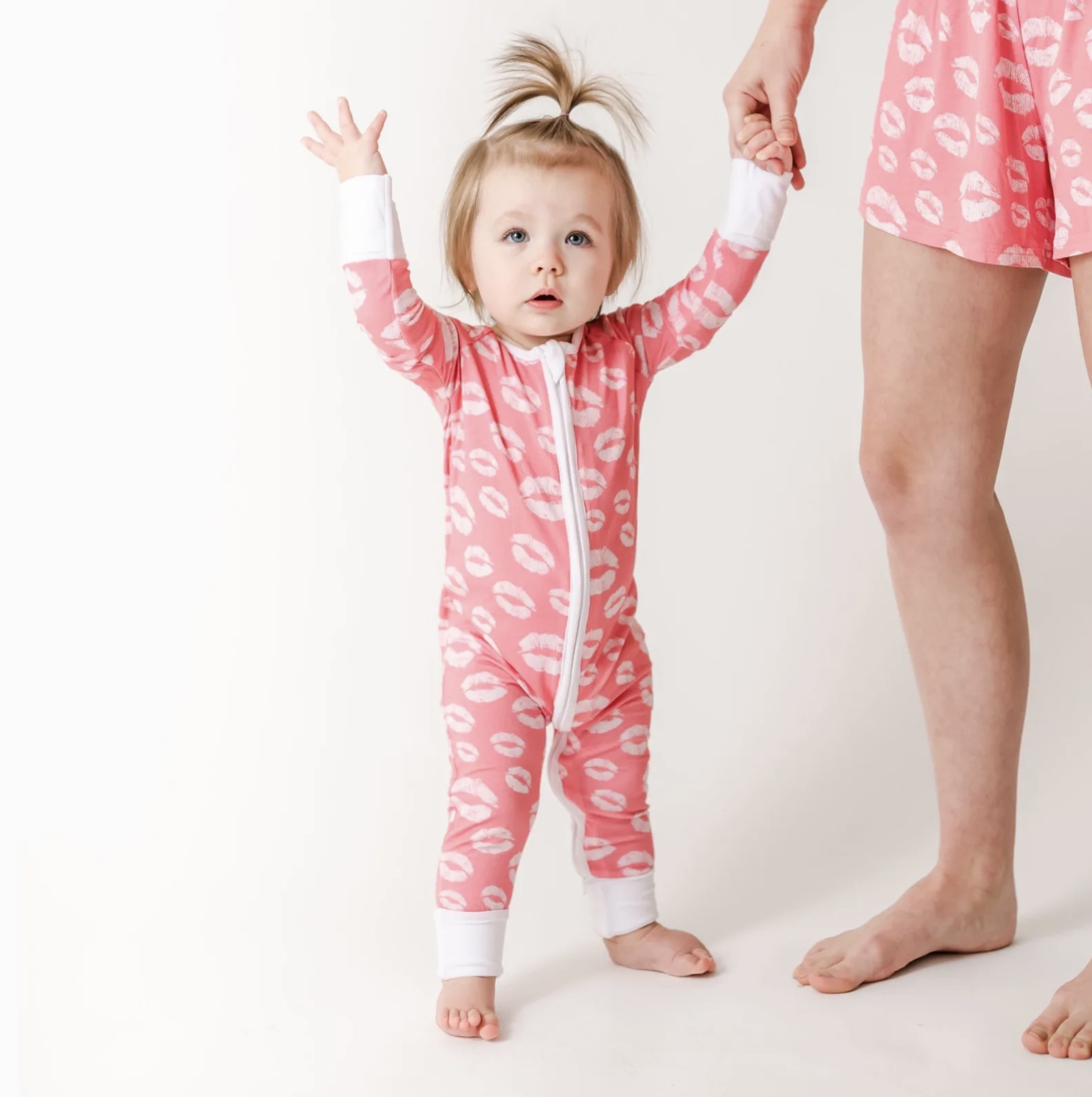 Little Sleepies Pink Kisses Baby & Toddler Bamboo Viscose Pajamas