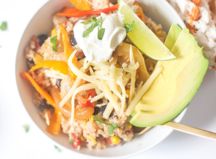 Instant Pot Loaded Chicken Fajita Bowls
