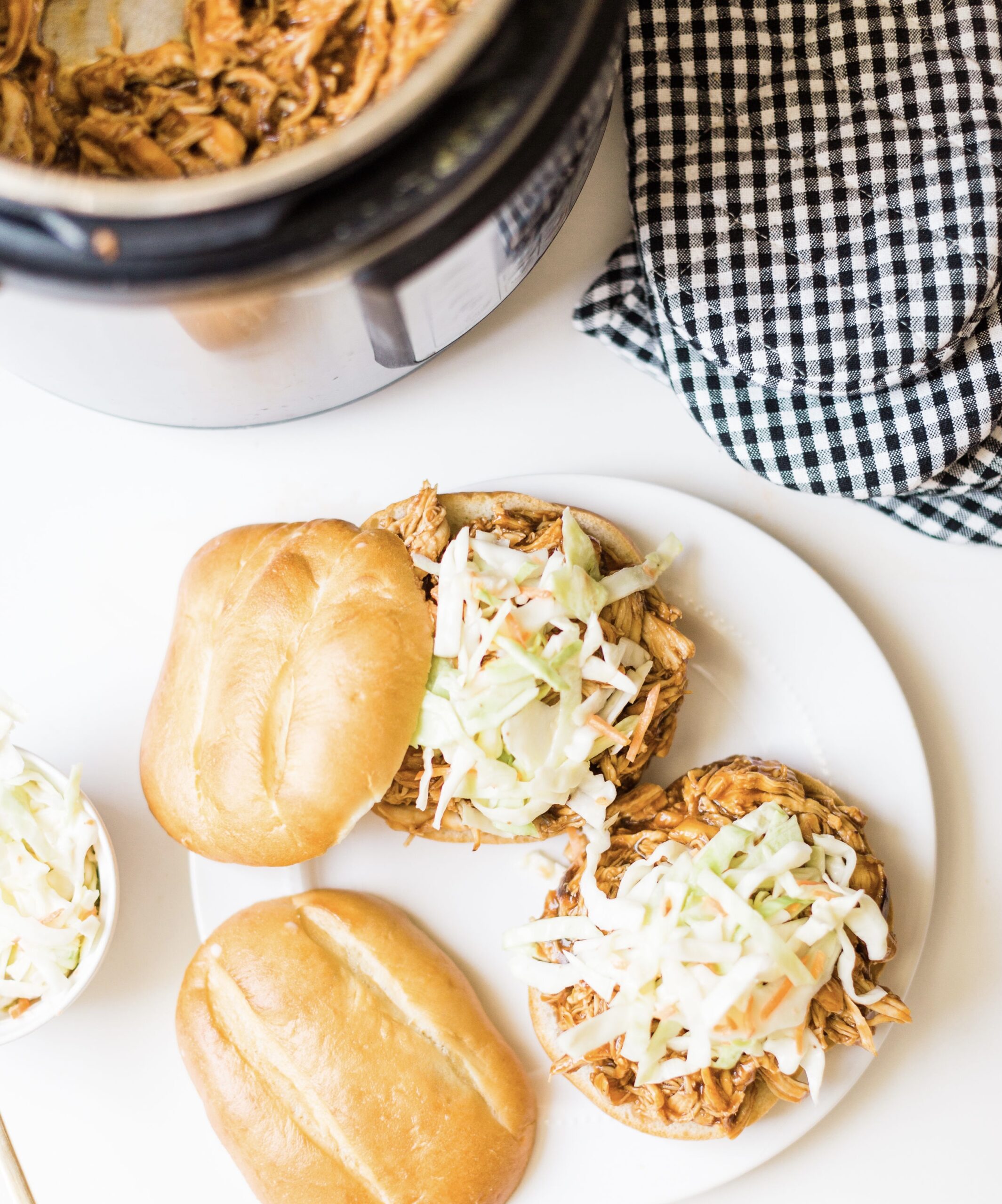 The Easiest Slow Cooker or Instant Pot BBQ Pulled Chicken