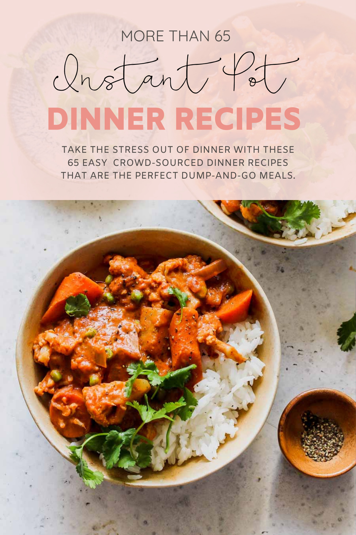 Instant Pot and Crockpot or Slow Cooker recipes are stress-free dinners at their finest; these 65 easy dinner recipes are the perfect dump-and-go meals. | @glitterinclexi | GLITTERINC.COM