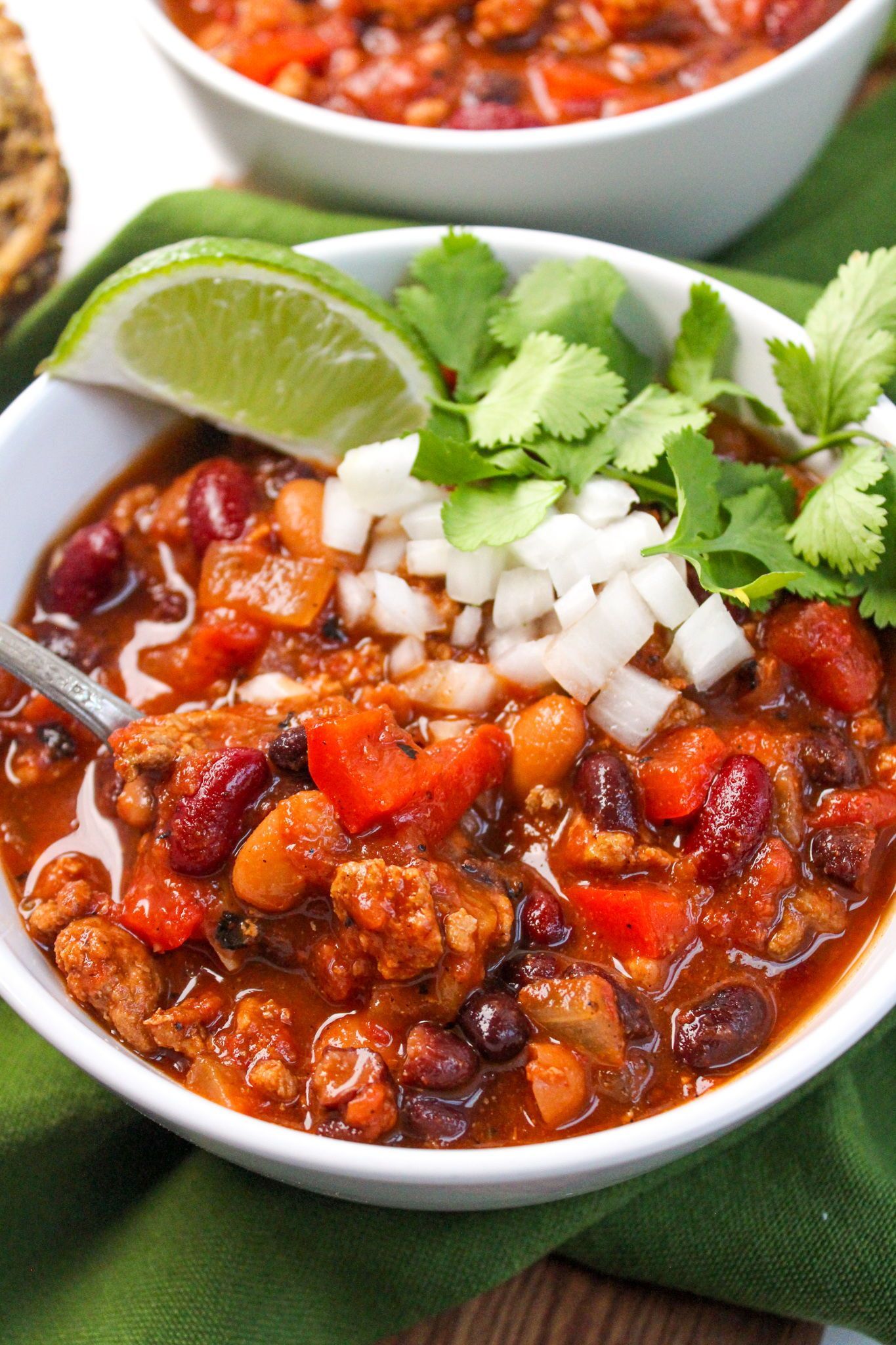 Crockpot Turkey Chili Recipe (Easy & Healthy!)