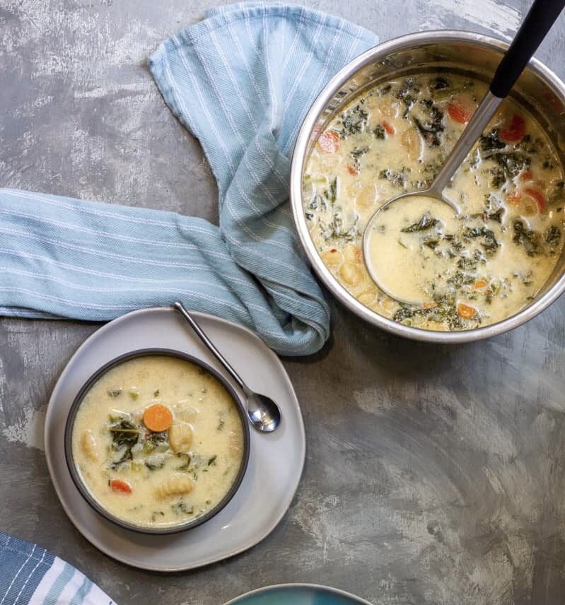 Creamy Instant Pot Vegetable Gnocchi Soup