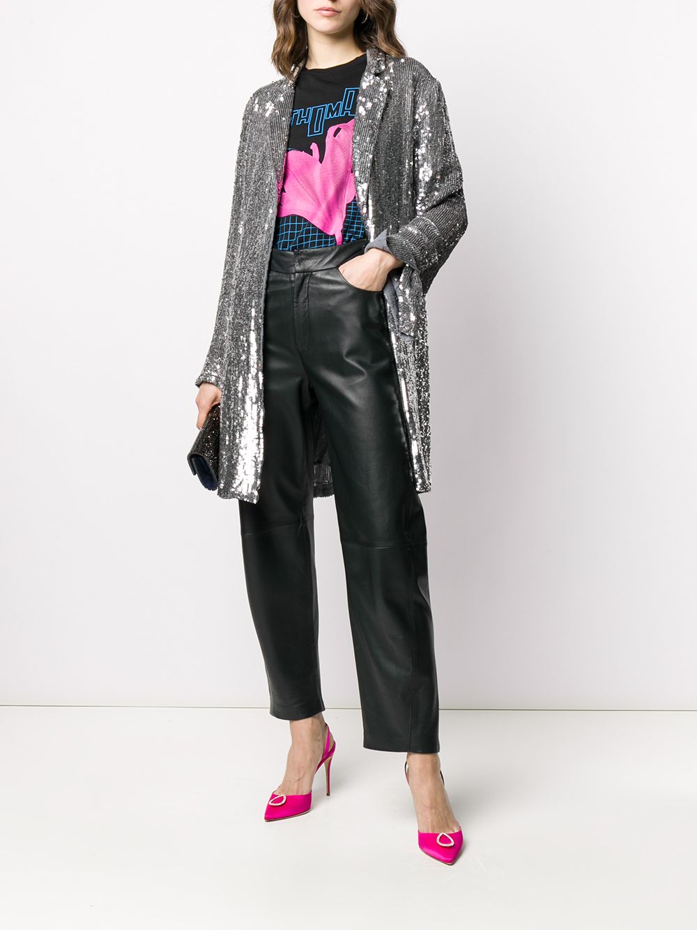 P.A.R.O.S.H. Sequinned Open-Front Coat