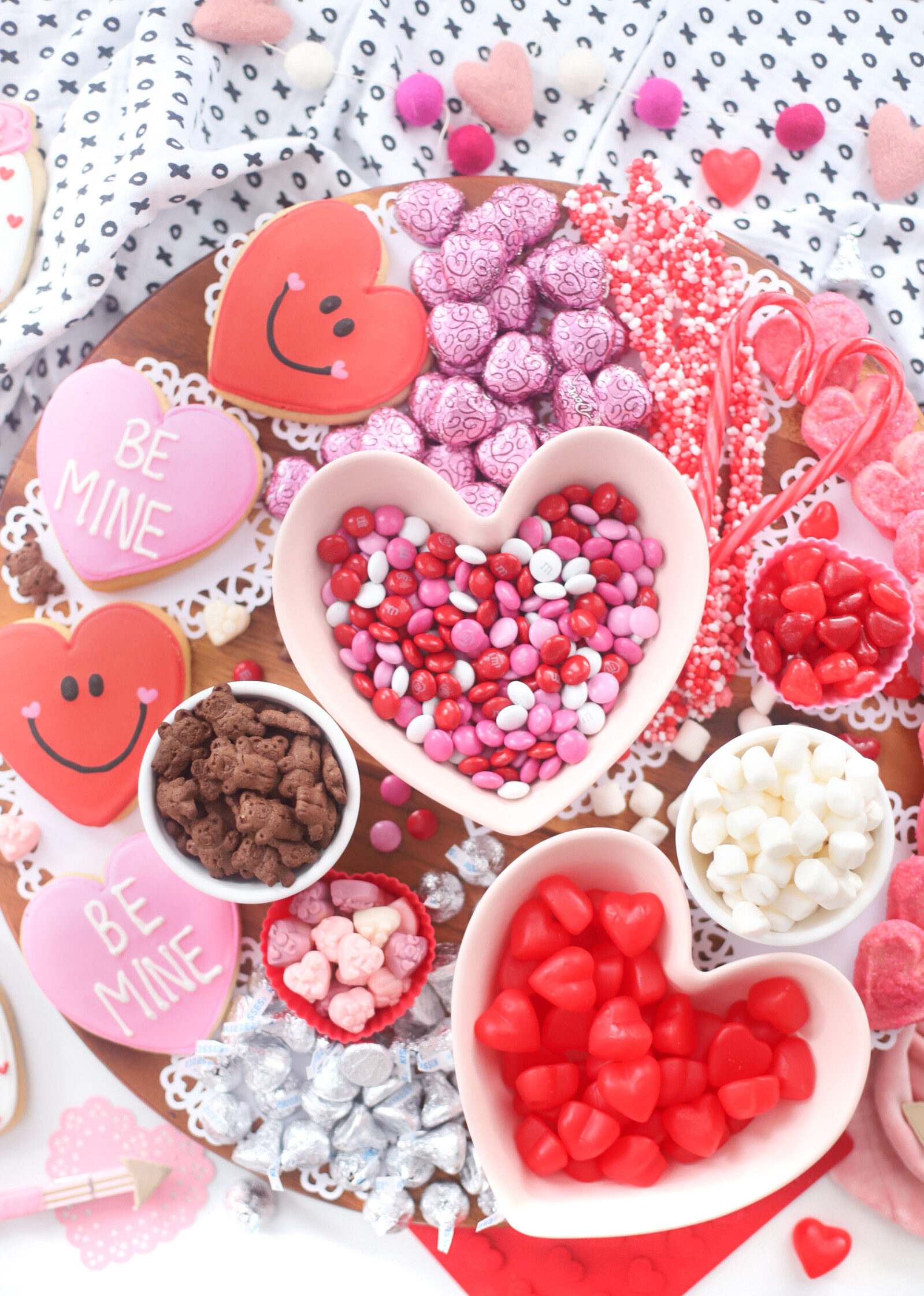 no-bake desserts spread for hearts day