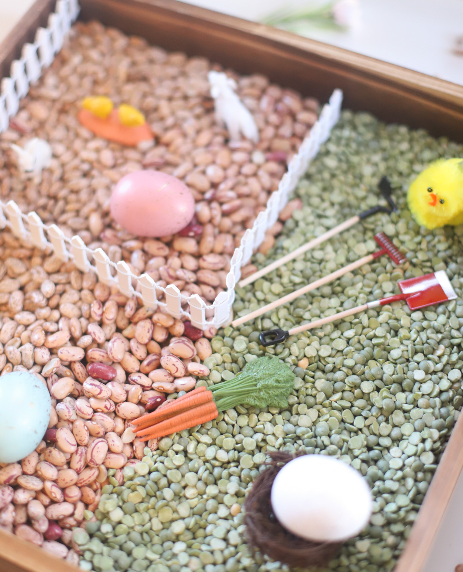 Farmhouse-Inspired Spring Sensory Bins for Kids - The Perfect Hands-On Activity for Toddlers and Beyond | @glitterinclexi | GLITTERINC.COM