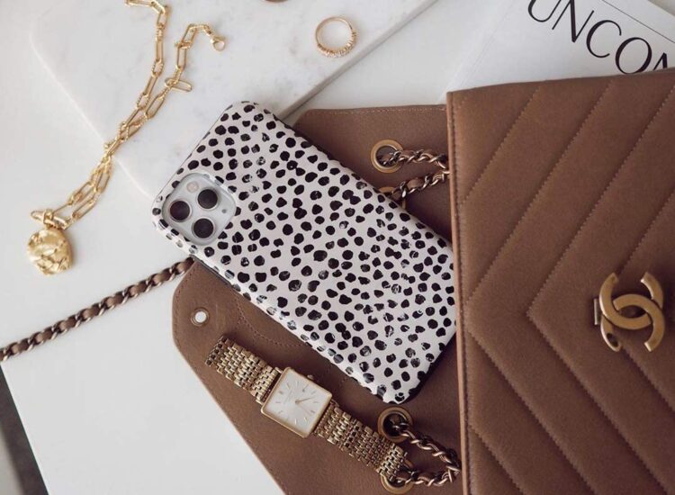 Weekly Finds, Including this BURGA Phone Case Compatible with iPhone 12 PRO MAX - Black Polka Dots Pattern Nude Almond Latte Fashion Cute for Girls Heavy Duty Shockproof Dual Layer Hard Shell + Silicone Protective Cover