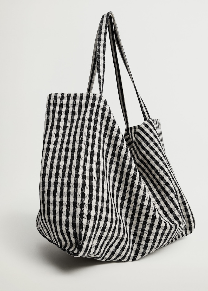 Mango Gingham-Check Fabric Shopper Bag | My New Healthy Hair Secret Weapon