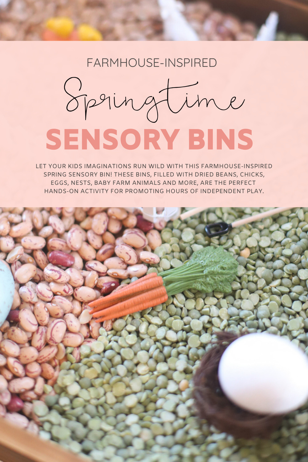 Farmhouse-Inspired Spring Sensory Bins for Kids - The Perfect Hands-On Activity for Toddlers and Beyond | @glitterinclexi | GLITTERINC.COM