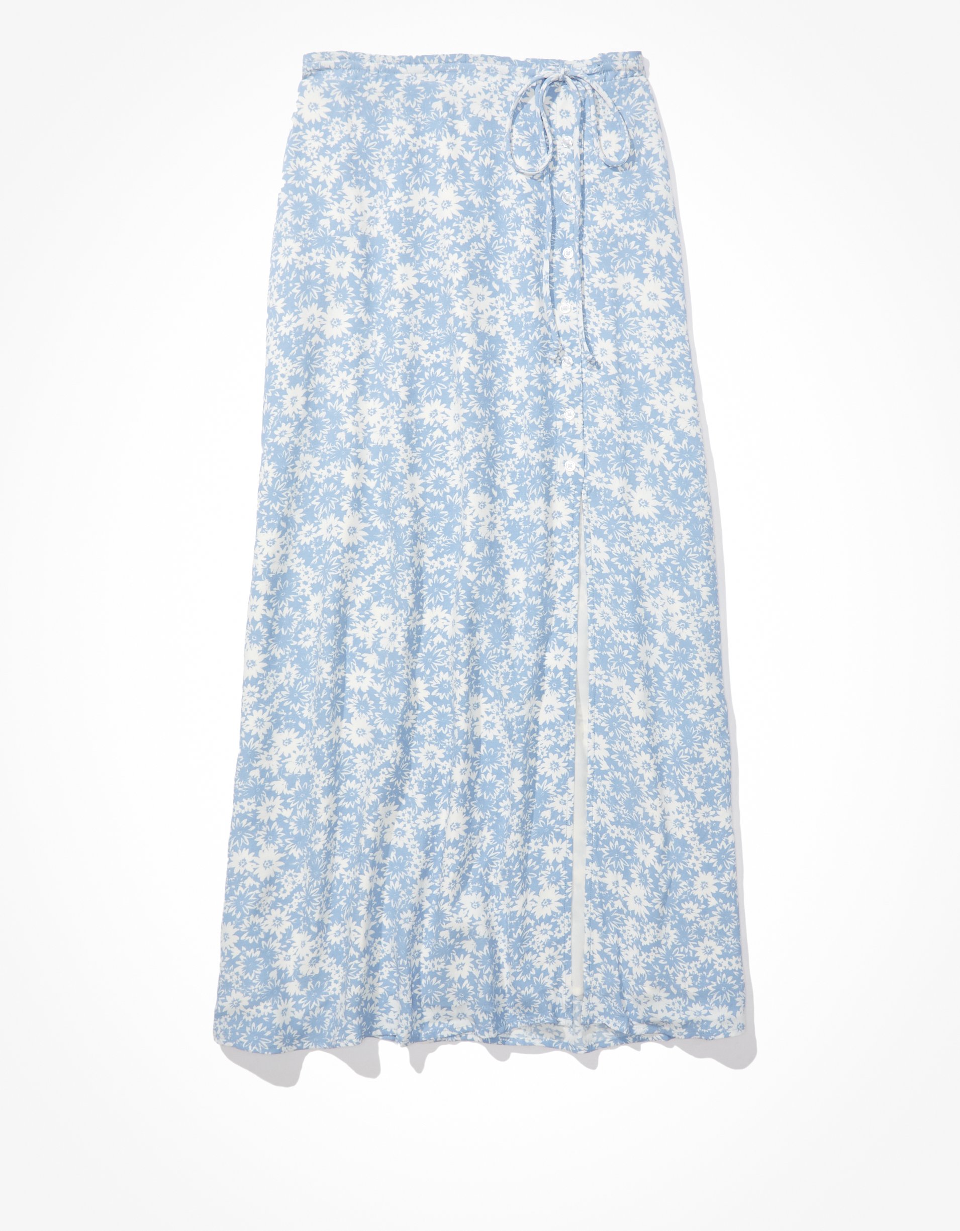 AE Floral Slip Midi Skirt