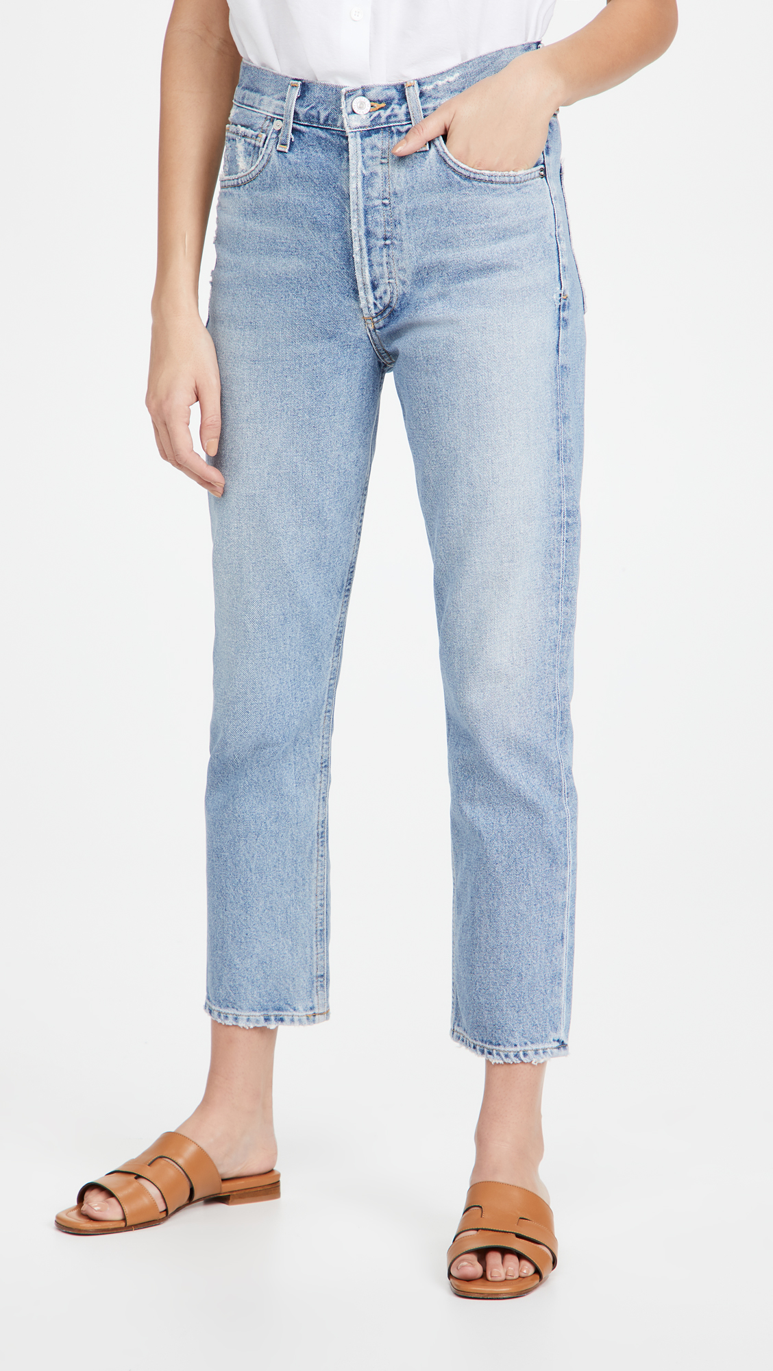 Citizens of Humanity Charlotte Crop High Rise Straight Jeans