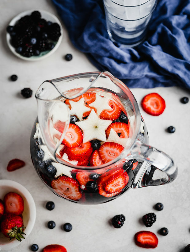 Patriotic Drink and Cocktail Recipes for 4th of July Fruit-Infused Water