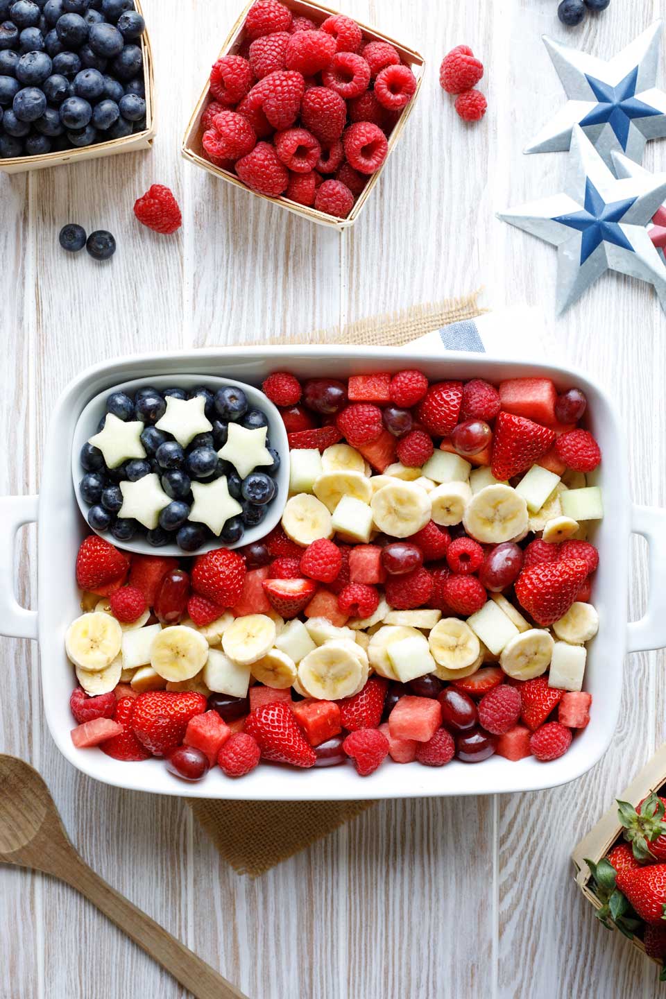 Star-Spangled, American Flag Fruit Salad