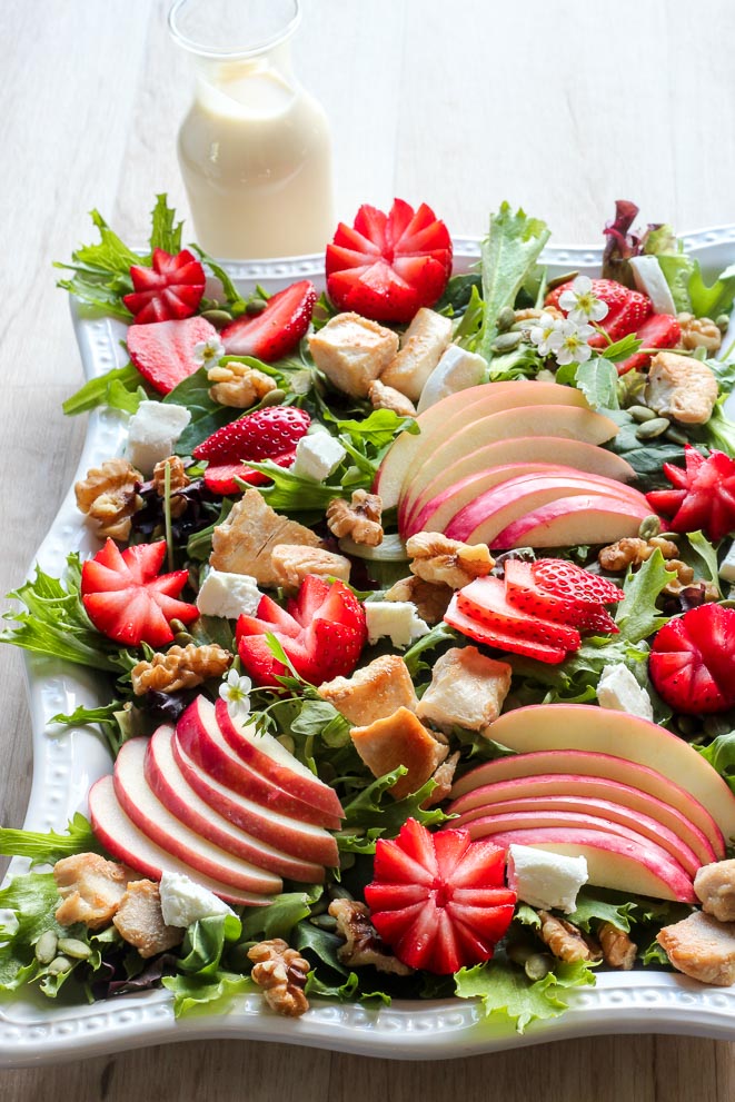 Strawberry Chicken Salad with Creamy Maple Dressing for Incredible Summer Salad Recipes