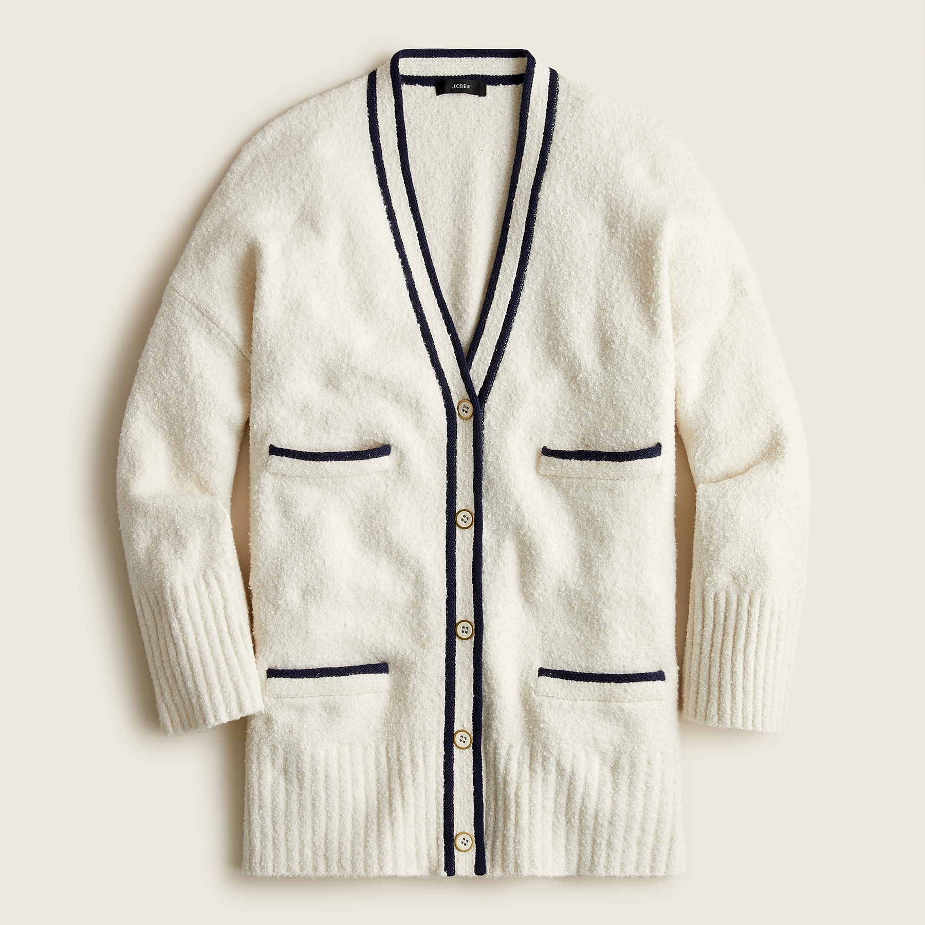 J.Crew Relaxed Bouclé Cardigan Sweater