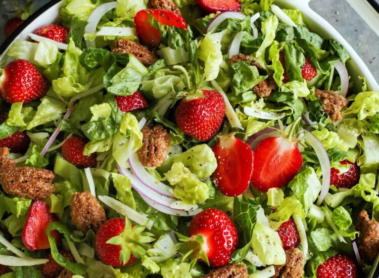 20 Incredible Summer Salads, Including this Strawberry Salad with Candied Pecans and Red Wine Vinaigrette